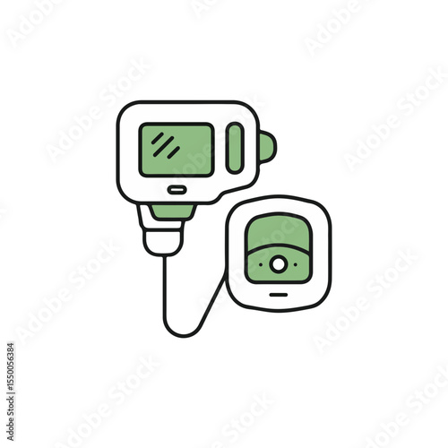 An illustration of a temperature measuring instrument