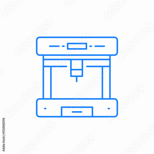 3d printer icon sign vector