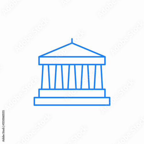 ancient greek architecture icon sign vector