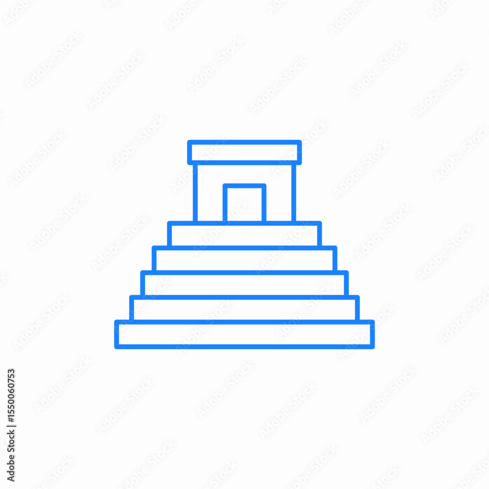 ancient temple icon sign vector