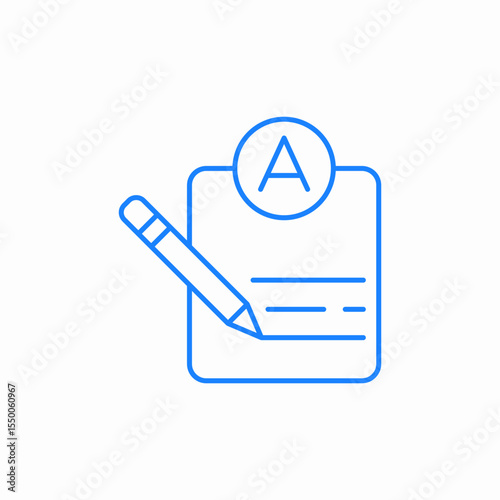 assesment grade a icon sign vector