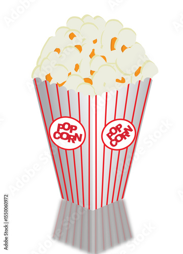 Popcorn Box Vector illustration. Best design of a popcorn box, perfect for movie-related content.
