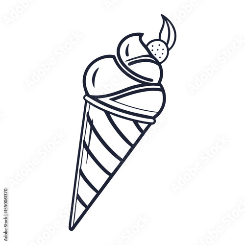 Ice Cream Logo Clipart Set – Colorful Pastel Cone Icons in Flat Pictogram Style | Sweet Dessert Vector Collection for Branding, Packaging, Summer Menus & Kids Projects

