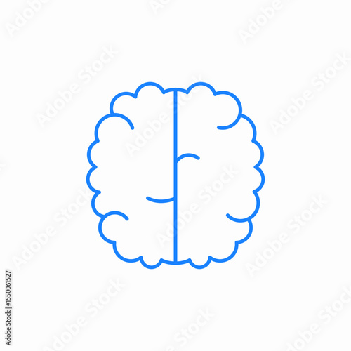 brain hemispheres icon sign vector