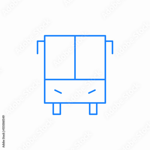 bus front view icon sign vector