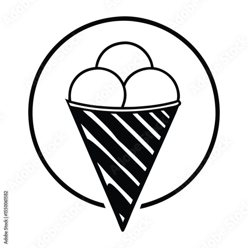 Ice Cream Logo Clipart Set – Colorful Pastel Cone Icons in Flat Pictogram Style | Sweet Dessert Vector Collection for Branding, Packaging, Summer Menus & Kids Projects

