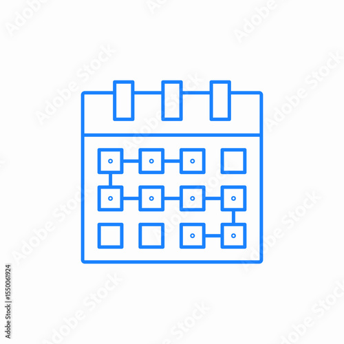 calendar schedule icon sign vector