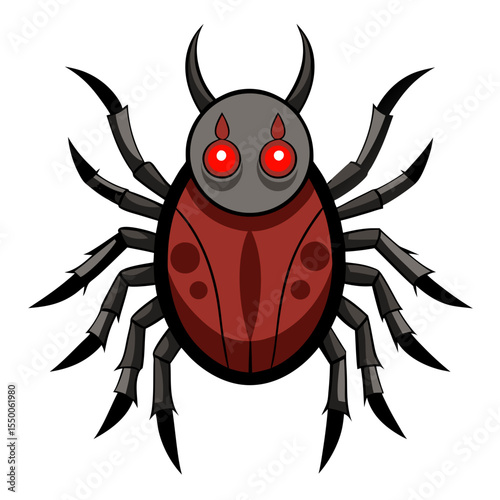 vector illustration of a spider