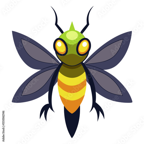 vector illustration of a wasp