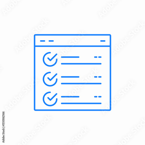 checklist marked icon sign vector