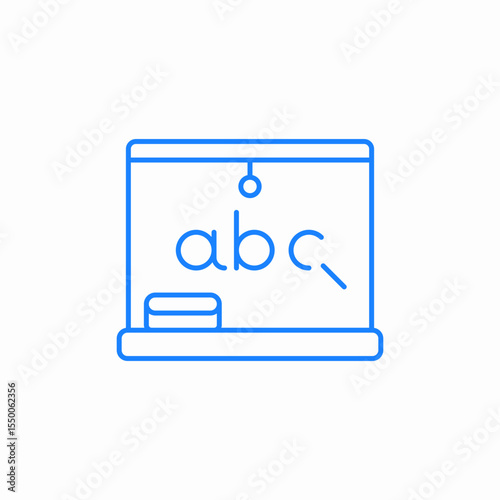 classroom board icon sign vector