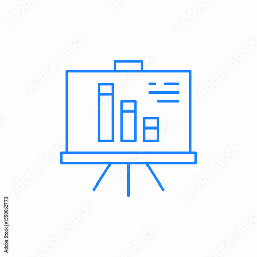 data bars presentation icon sign vector