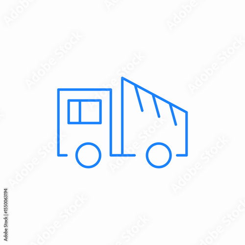 dump truck icon sign vector