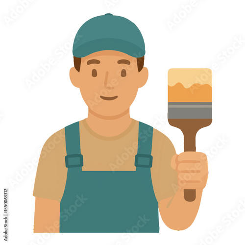 painter profession vector icon on white background
Vector man profession on white background