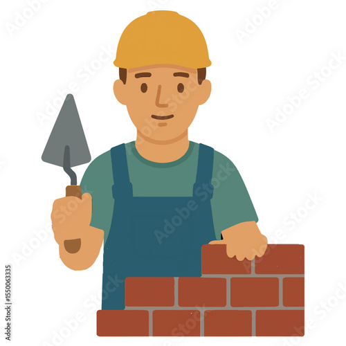 mason profession vector icon on white background
Vector man profession on white background