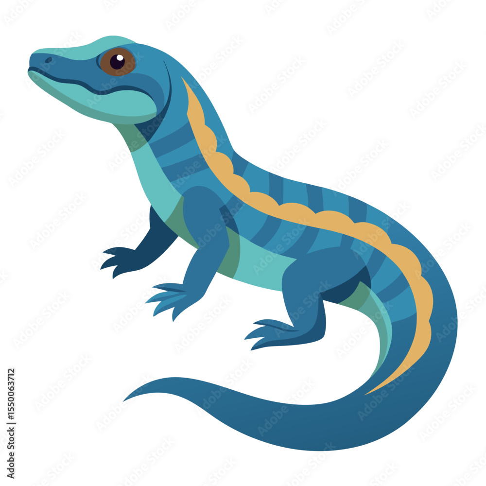 Fototapeta premium lizard on white background