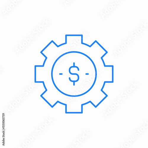financial settings icon sign vector