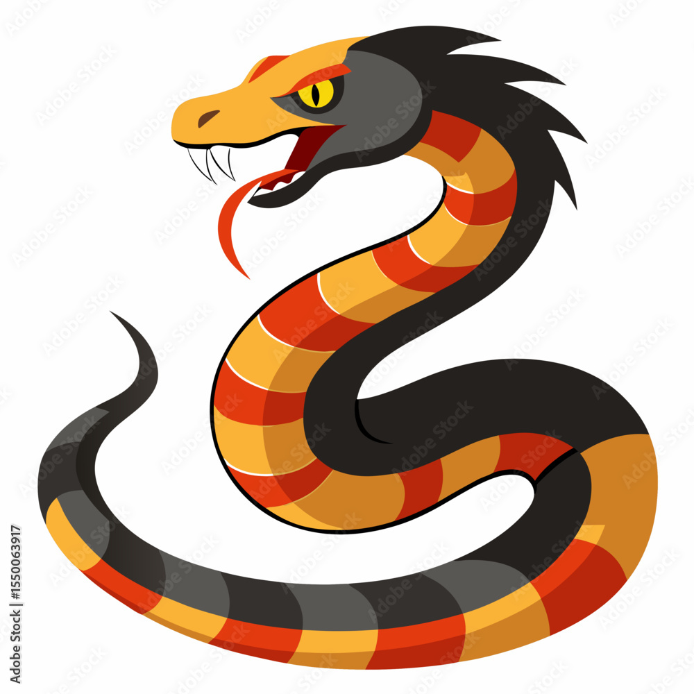 Fototapeta premium vector illustration of a snake