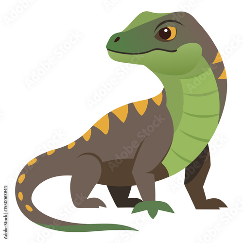 vector illustration of cartoon dinosaur