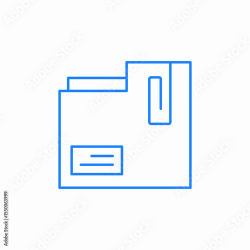 folder clip icon sign vector