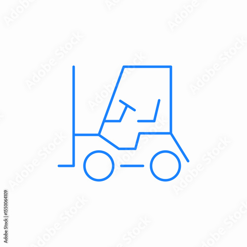 forklift vehicle icon sign vector