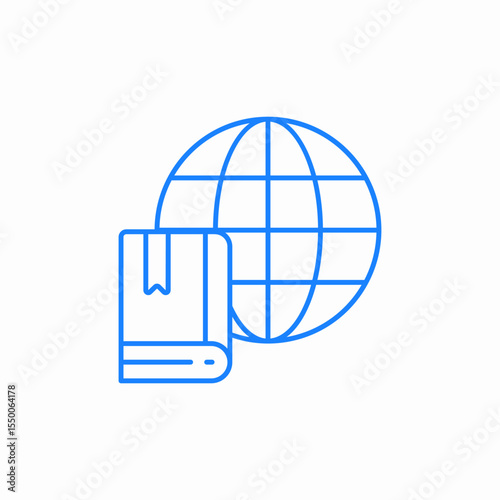 global education icon sign vector
