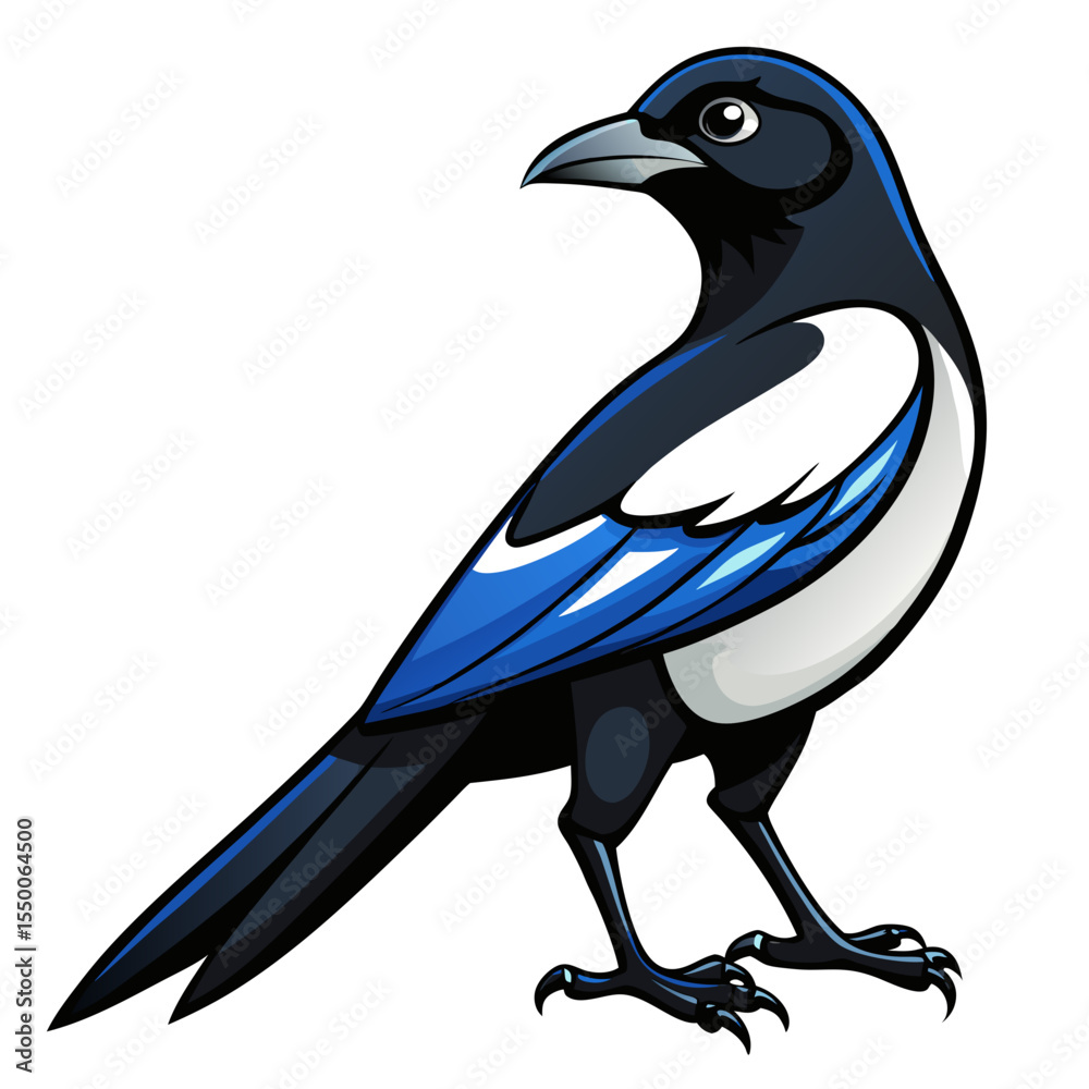 Fototapeta premium crow on a white background