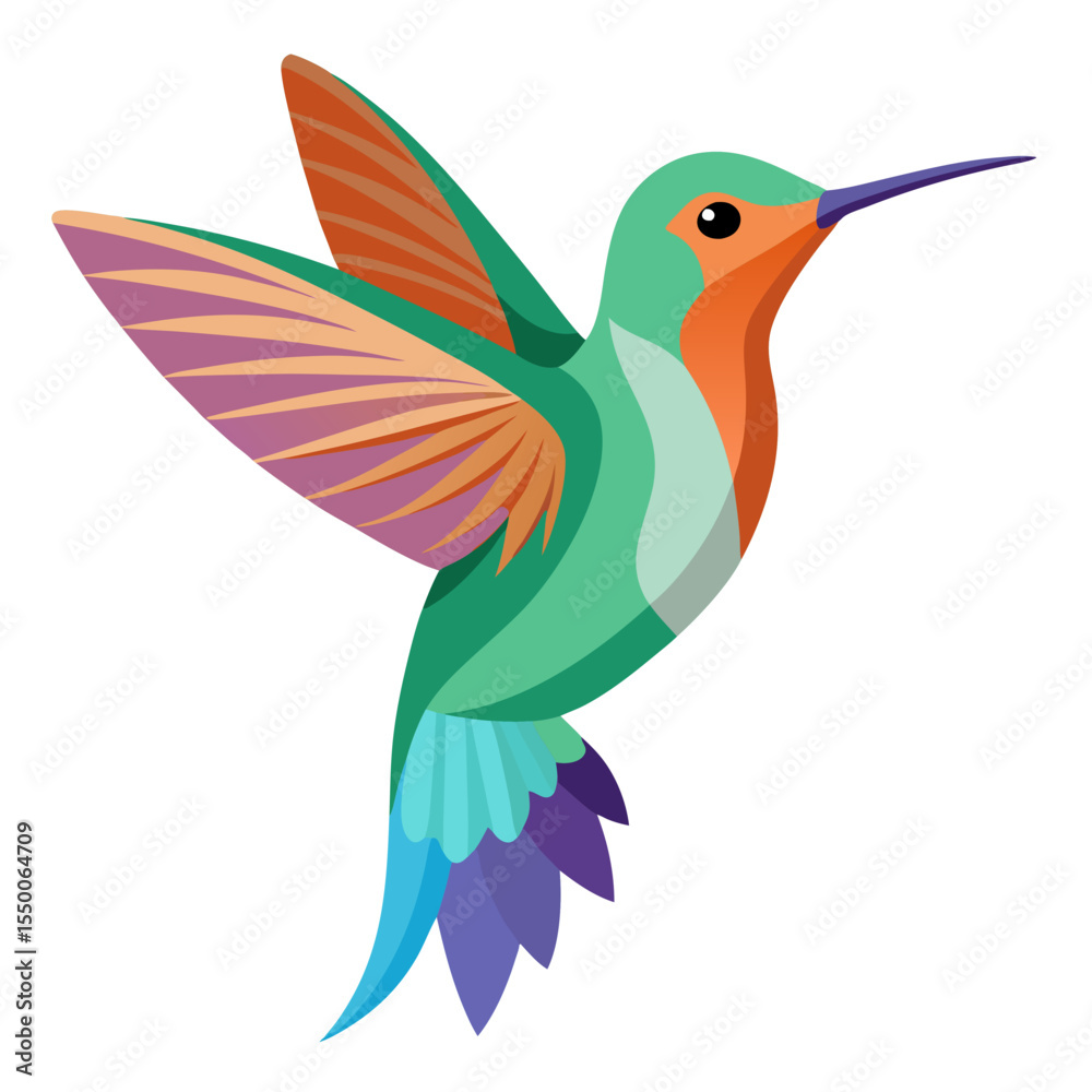 Obraz premium hummingbird and flower