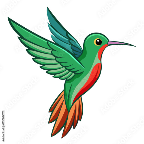hummingbird and flower