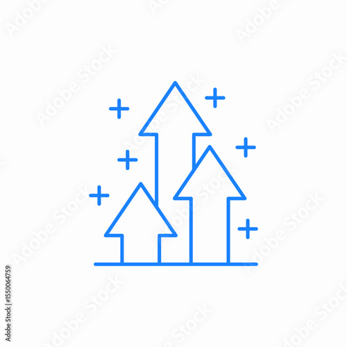 increase expansion icon sign vector