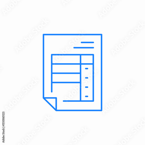 invoice sheet icon sign vector