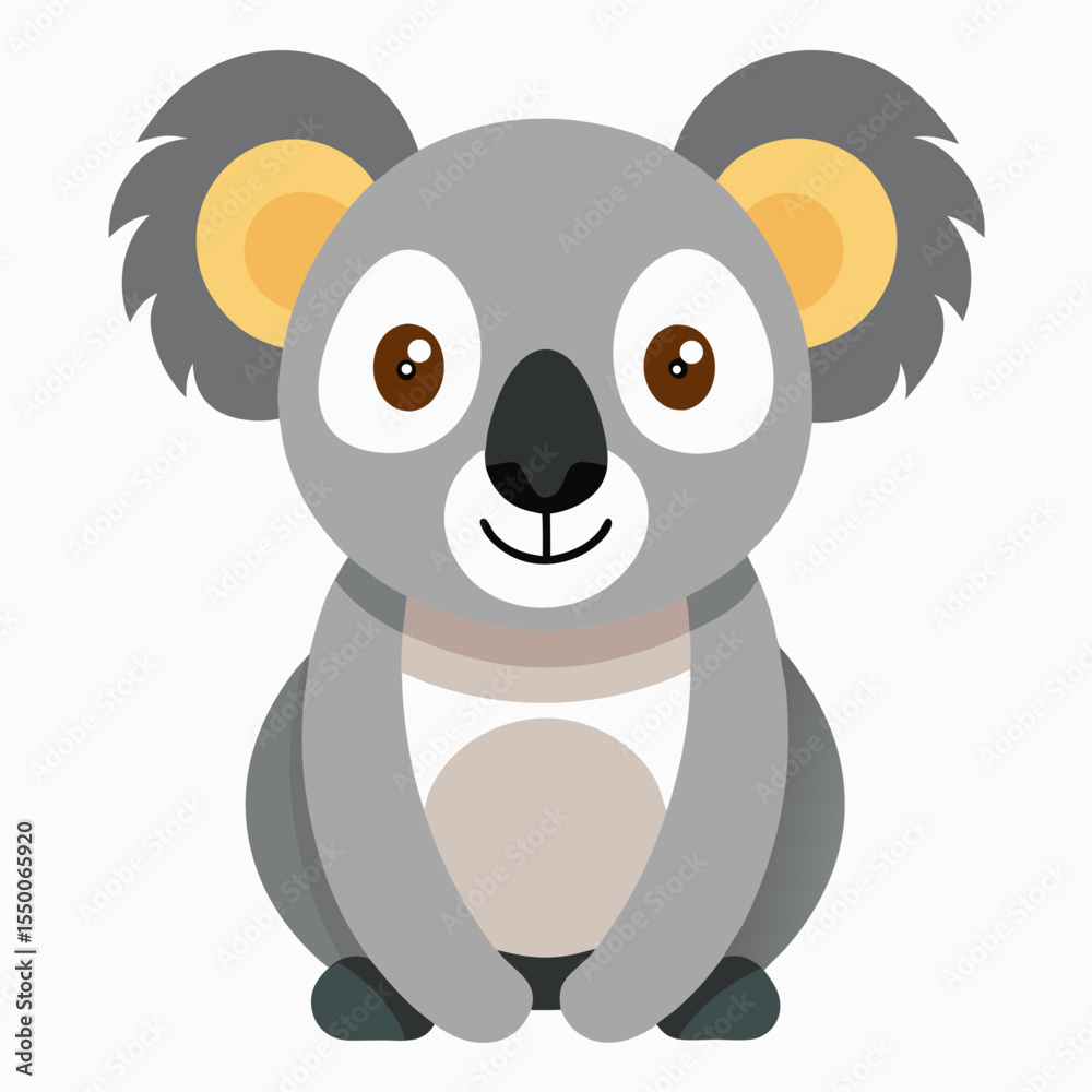 Obraz premium koala-animal--vector-style-white-background