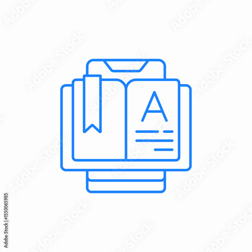 mobile reading icon sign vector