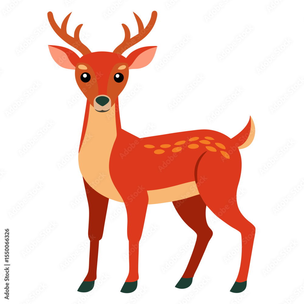 Obraz premium christmas deer vector illustration