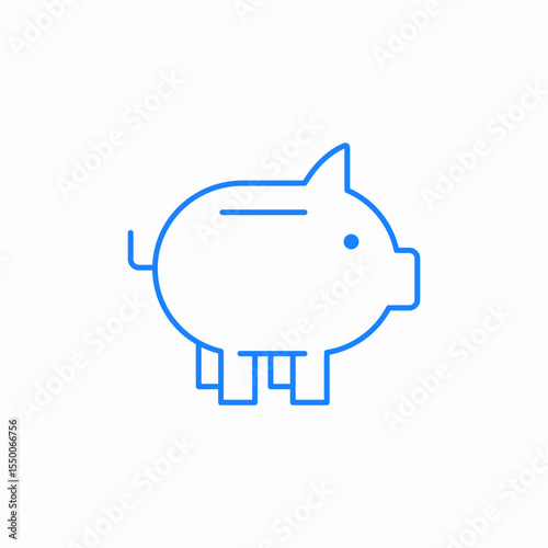 piggy bank icon sign vector