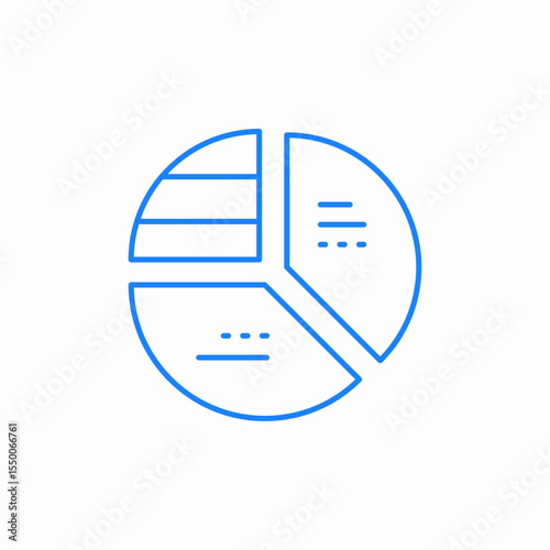 pie chart share icon sign vector
