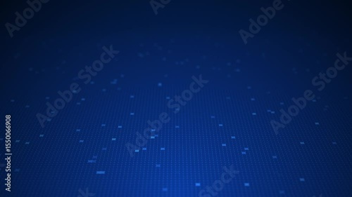 Futuristic blue technology grid background, digital network data plane loop, perfect for IT, AI, business presentations. Seamless motion graphic. 3D render.