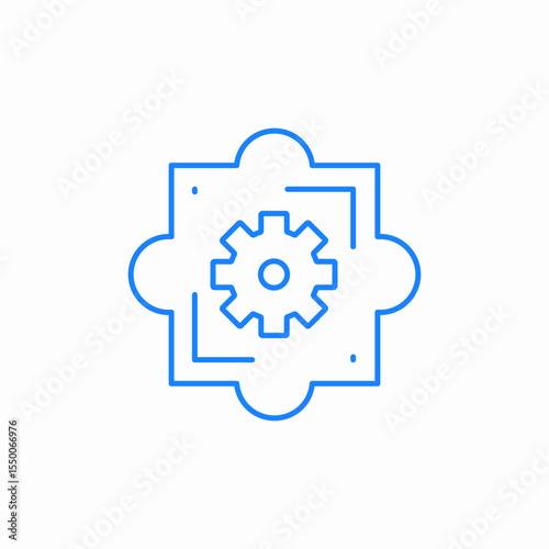 puzzle settings icon sign vector