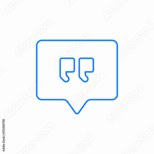 quote citation icon sign vector