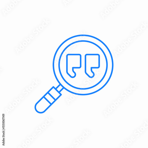 quote search icon sign vector