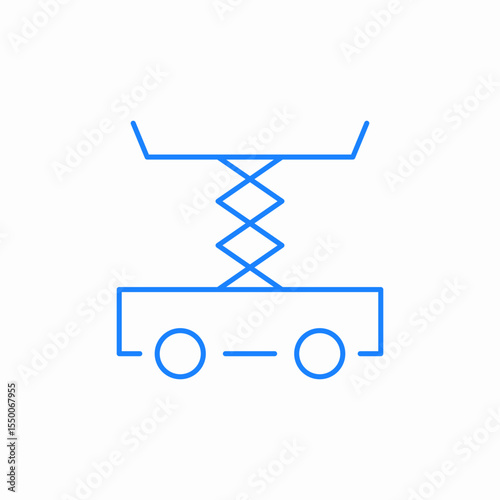 scissors lift icon sign vector