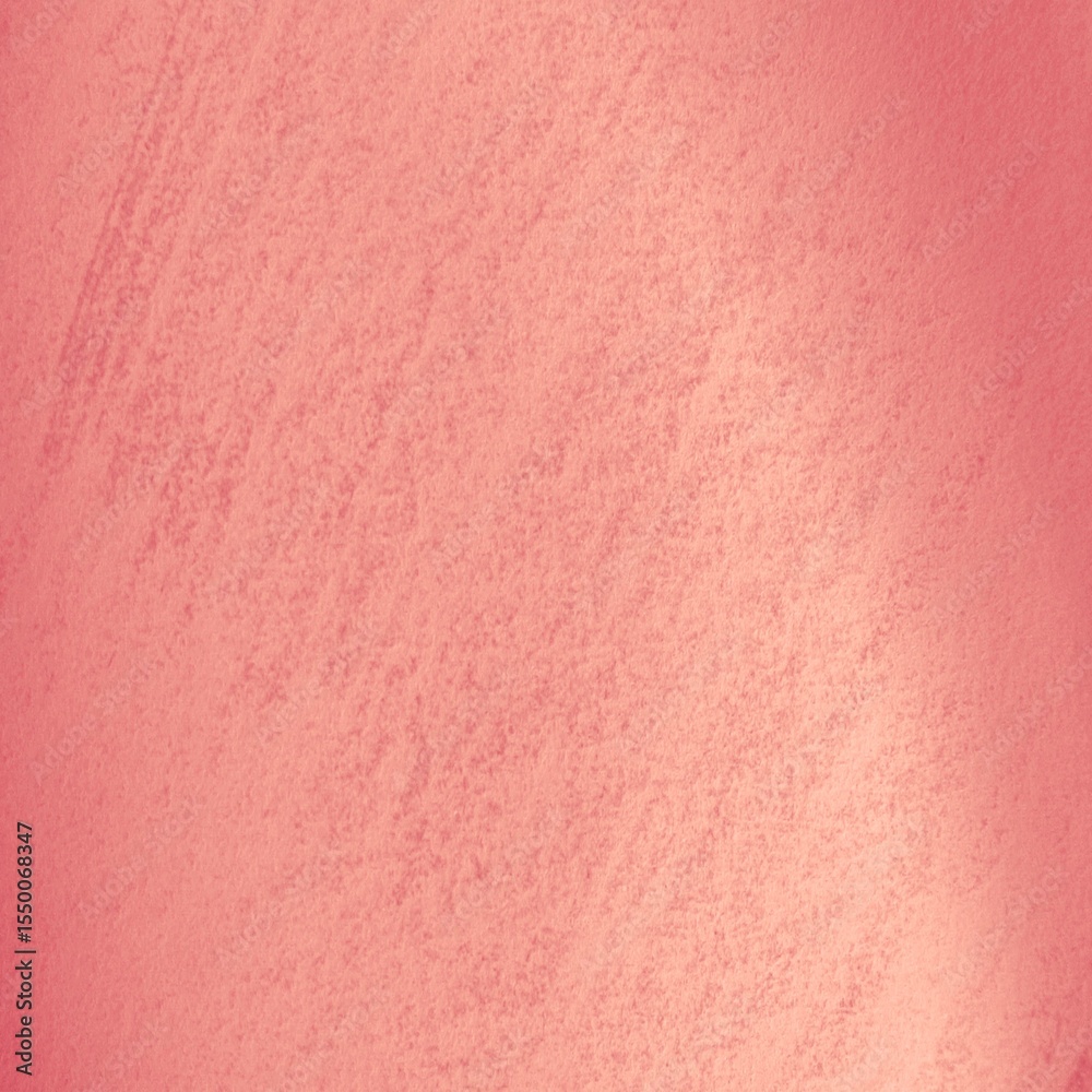 Fototapeta premium Warm coral pink background with smooth brushed strokes, subtle gradient shading, gentle abstract texture ideal for invitations, stationery, posters, digital art, and graphic design projects.