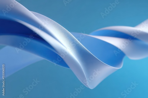 Abstract lines and curves background in soft blue