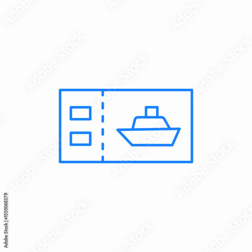 ship pass icon sign vector