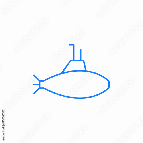 submarine side view icon sign vector