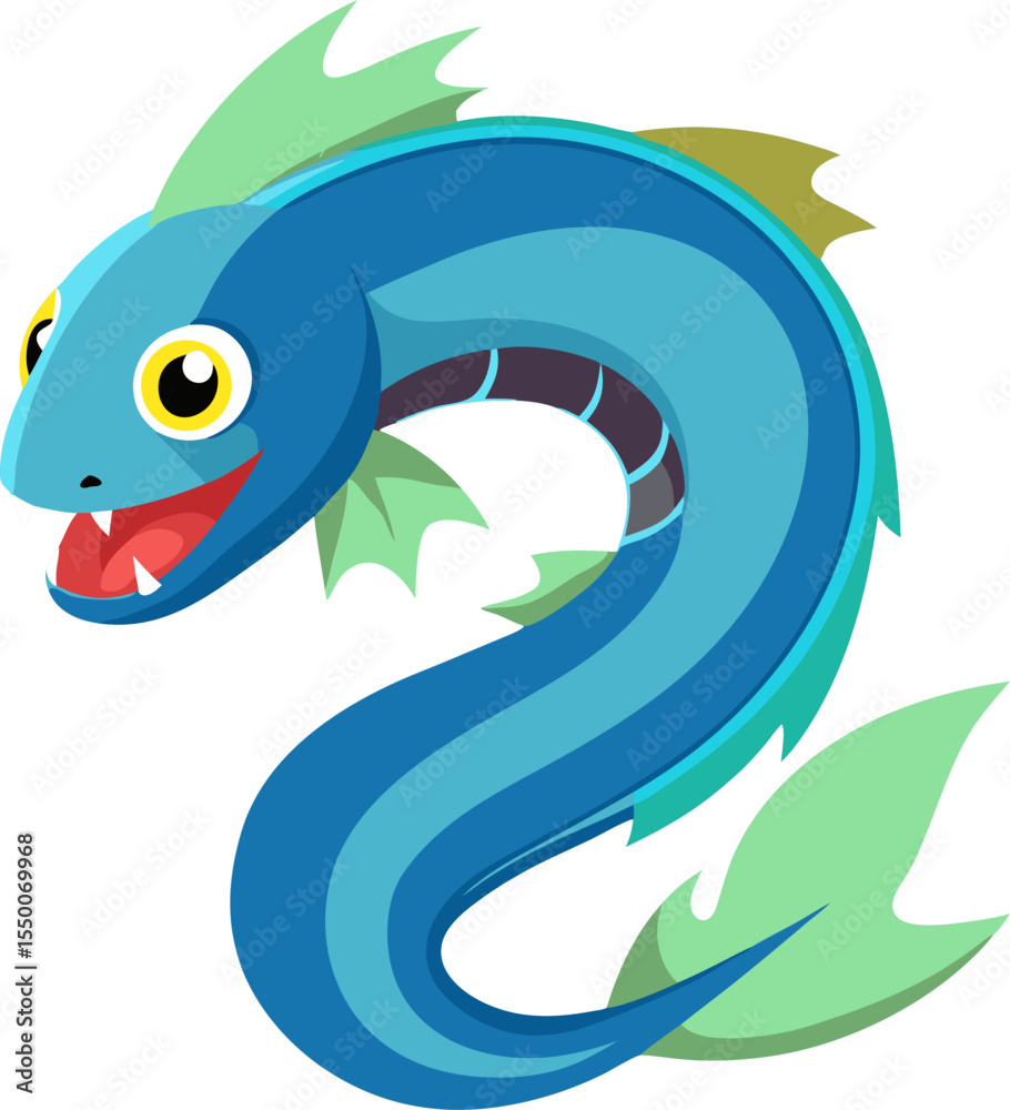 Fototapeta premium vector image of a fish Electric Eel
