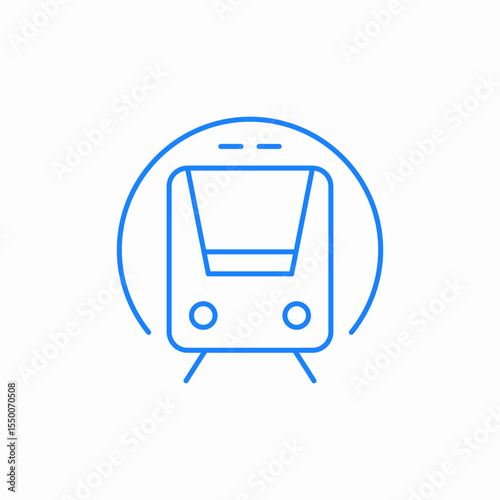 train tunnel metro icon sign vector