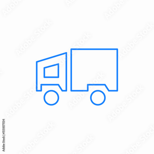 truck side view icon sign vector