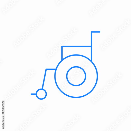 wheelchair side view icon sign vector