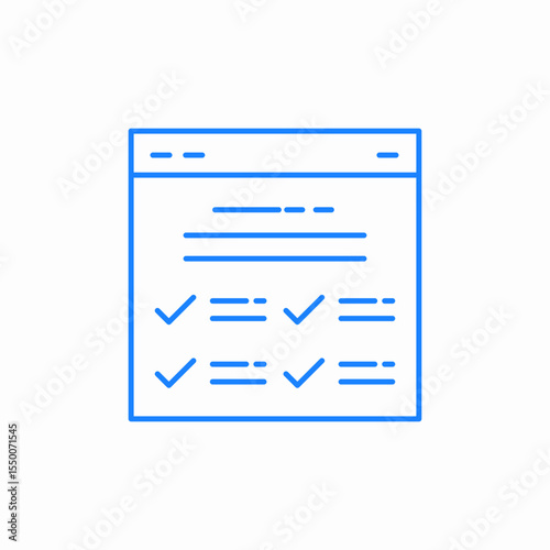 webpage content icon sign vector